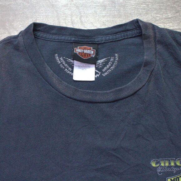 Harley Davidson Mens Shirt 3XL Al Capone Chicago IL Faded 2015 Biker Built - Picture 4 of 9